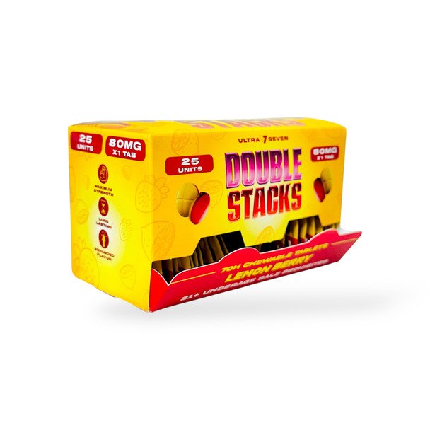 Ultra Seven Double Stacks 7 Oh Chewable Tablets Lemon Berry 80mg Per Tablet 1ct Box 67974