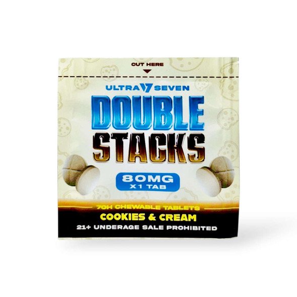Ultra Seven Double Stacks 7 Oh Chewable Tablets Cookies Cream 80mg 1ct 19008
